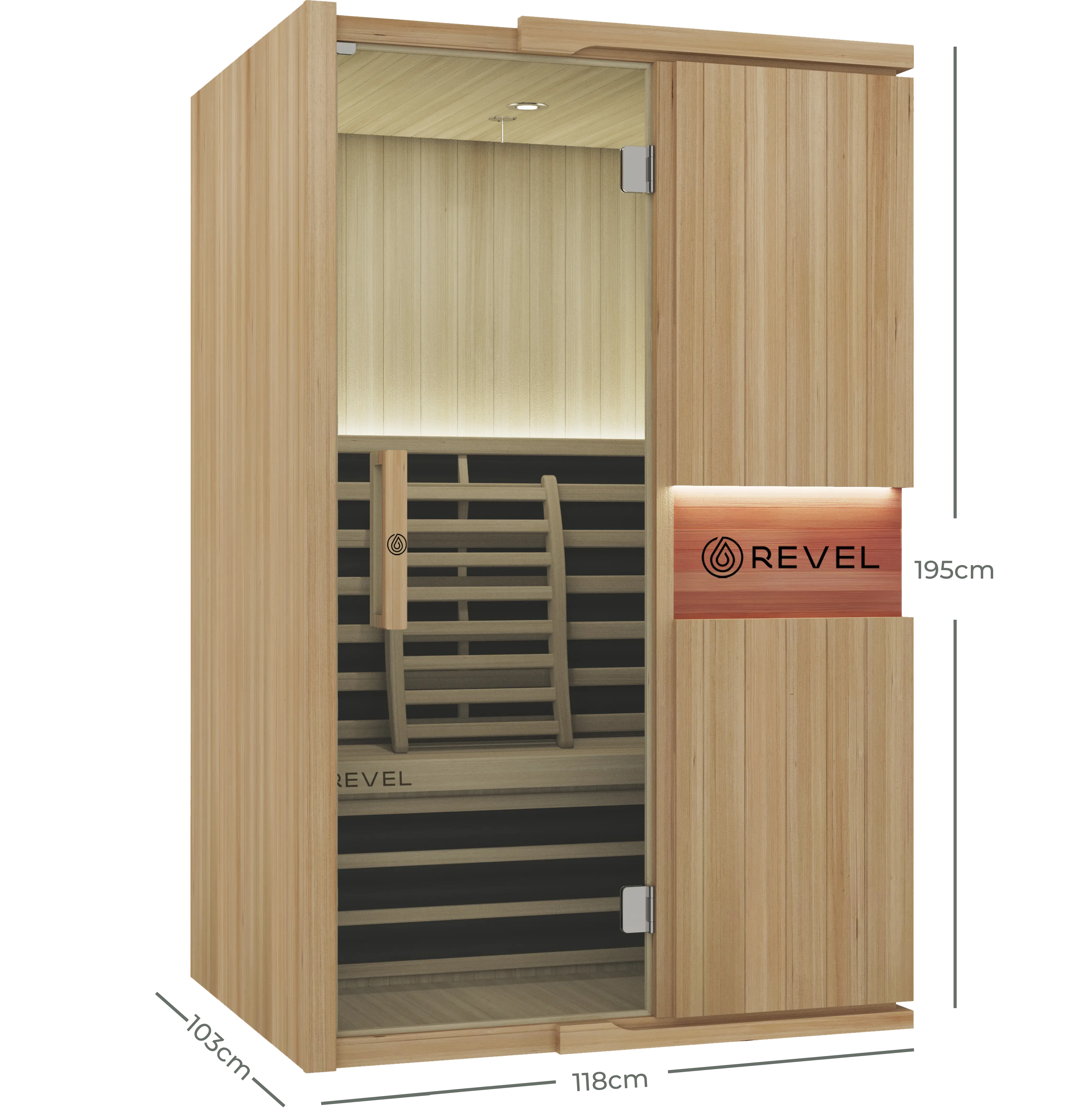 Revel Aura - 3 Person Full Spectrum Infrared Sauna Revel Saunas