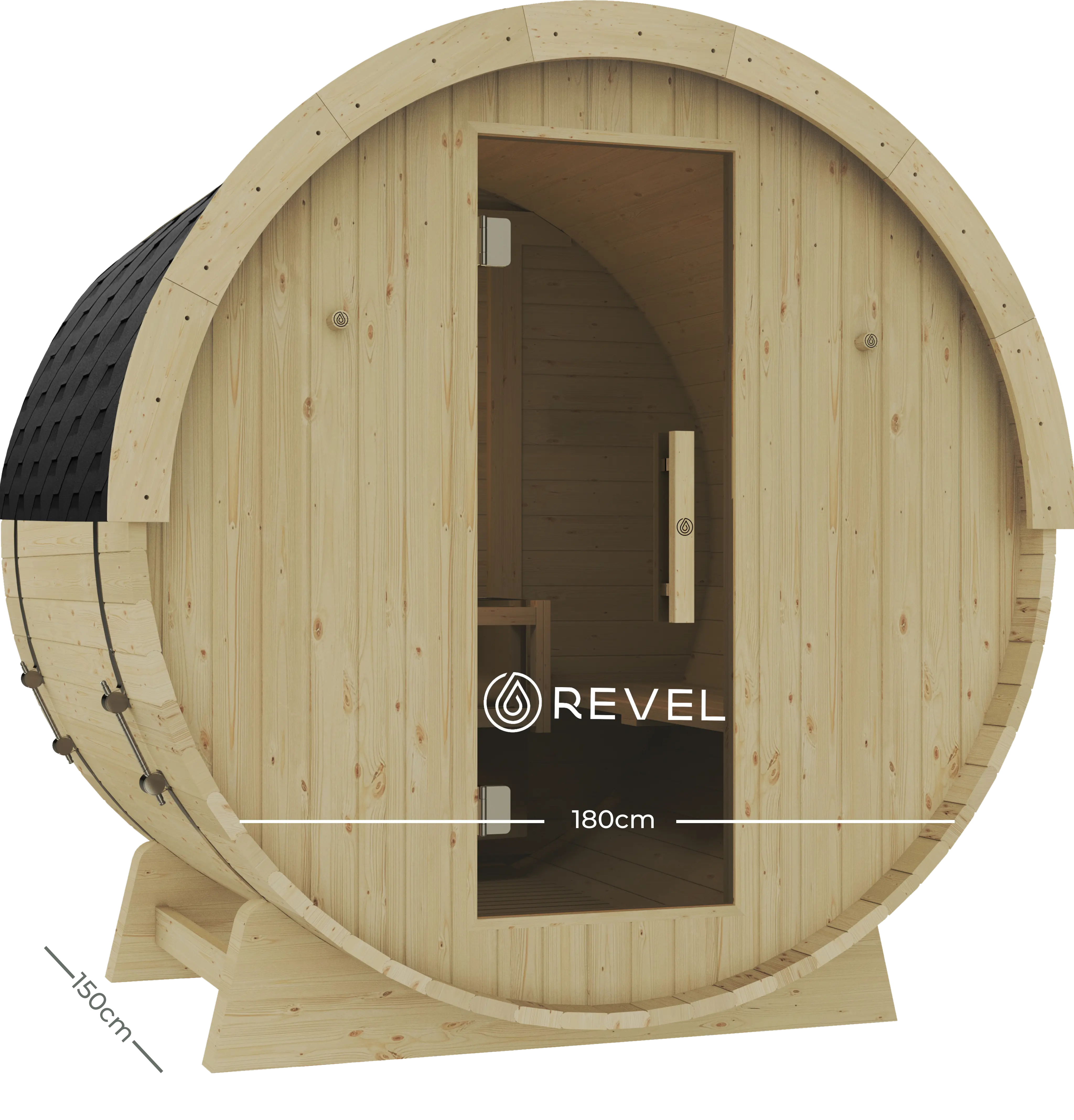 Revel Eden - 4 Person Traditional Barrel Sauna Revel Saunas