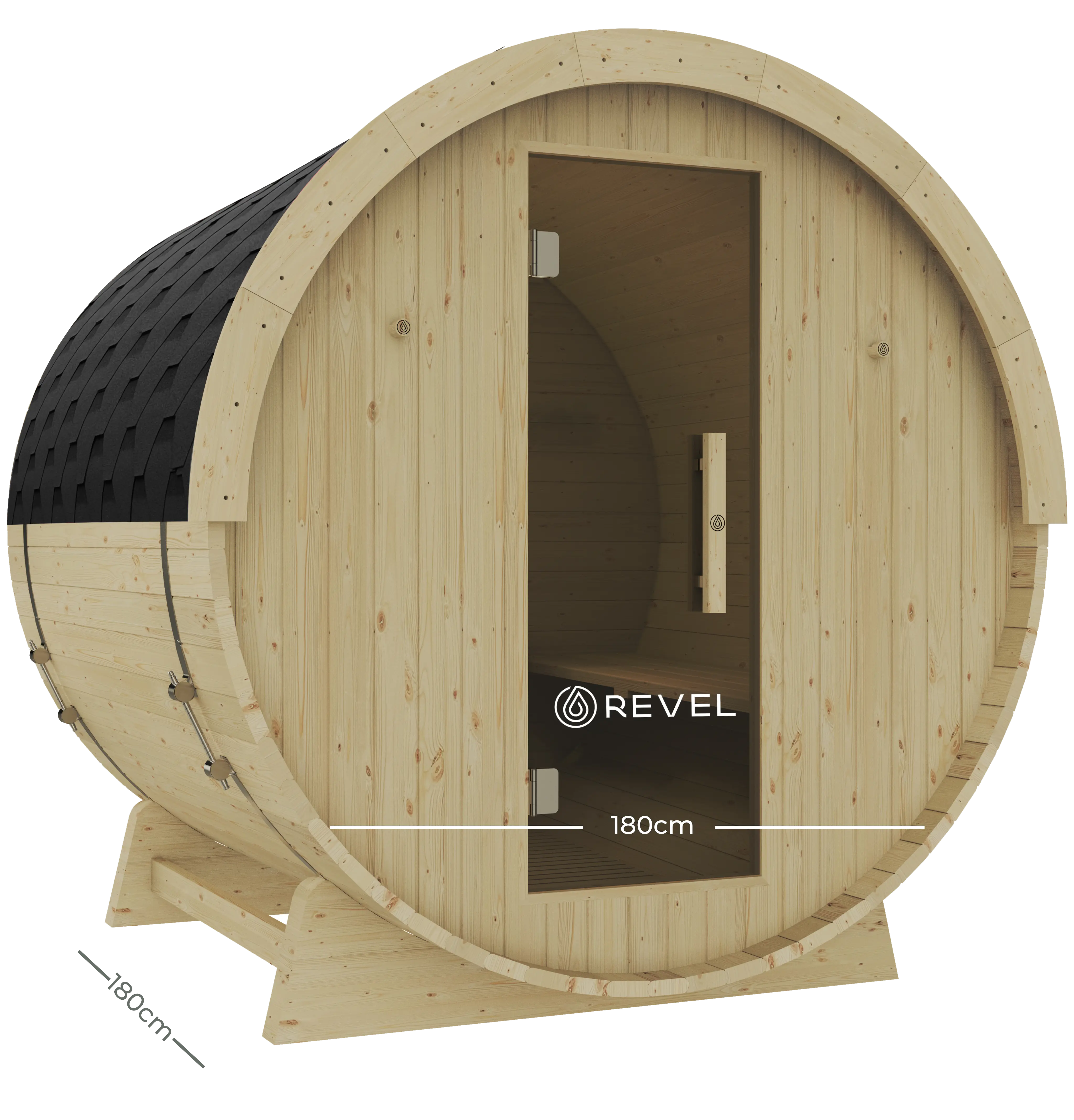 Revel Eden - 6 Person Traditional Barrel Sauna Revel Saunas